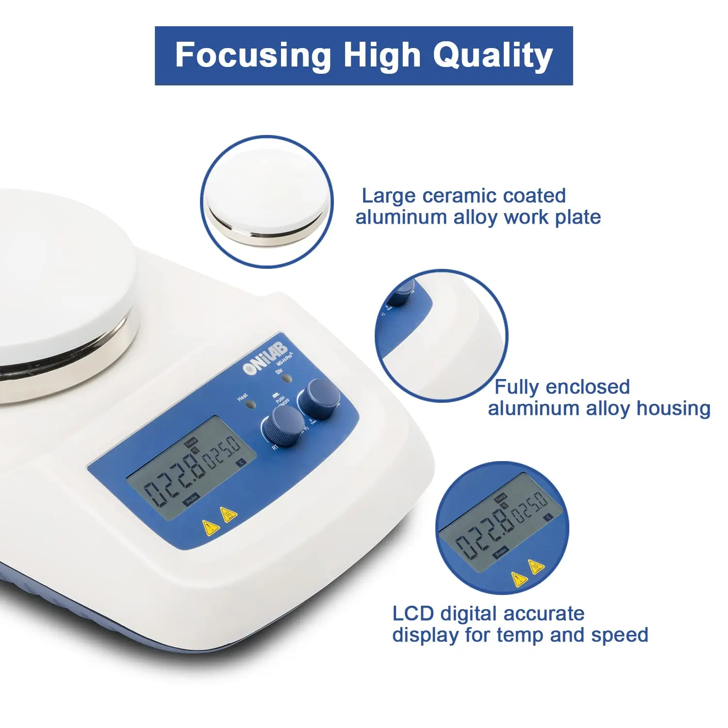 ONiLAB 340C Magnetic Hotplate  - Magnetic Stirrer Hotplate reseña y precio