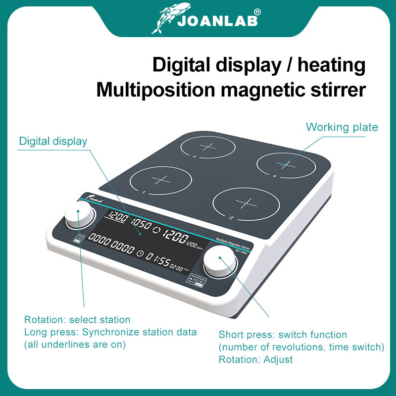 JOANLAB Multiple Magnetic Stir - Magnetic Stirrer Hotplate reseña y precio