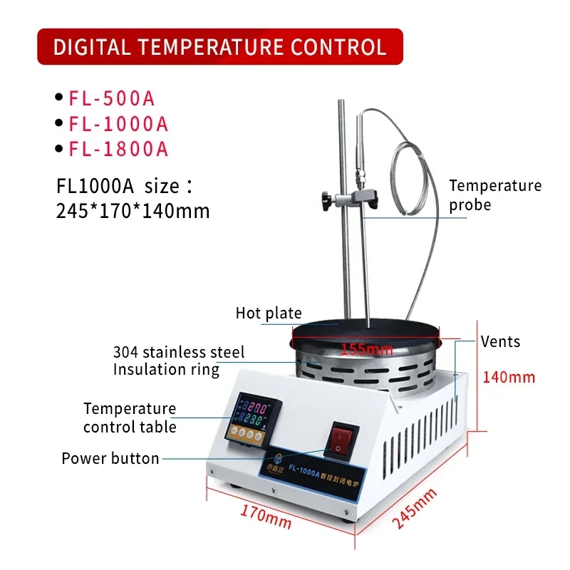Laboratory digital adjustable  - Magnetic Stirrer Hotplate reseña y precio