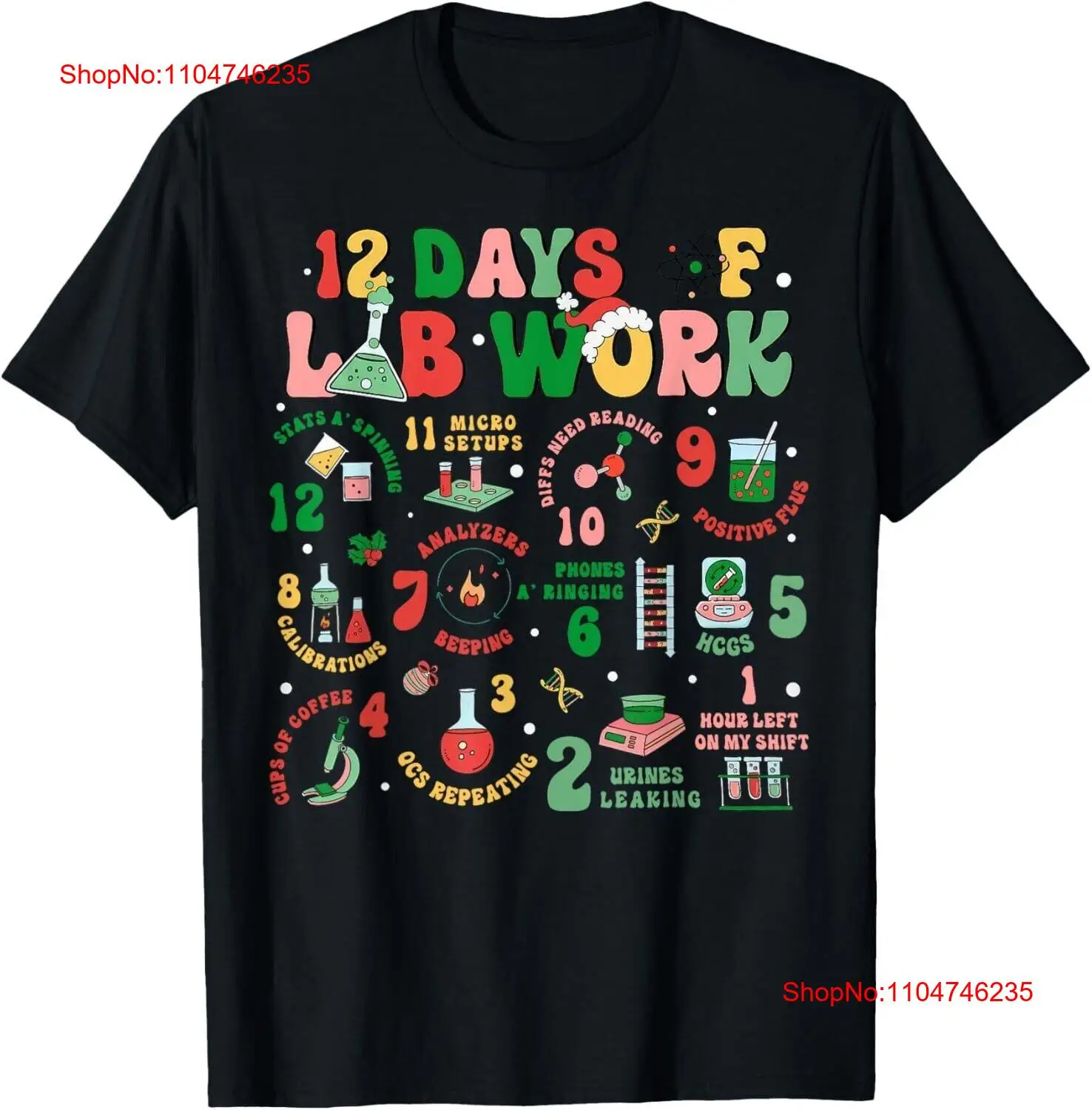12 Days Of Lab Work Christmas  - Medical Lab Day reseña y precio